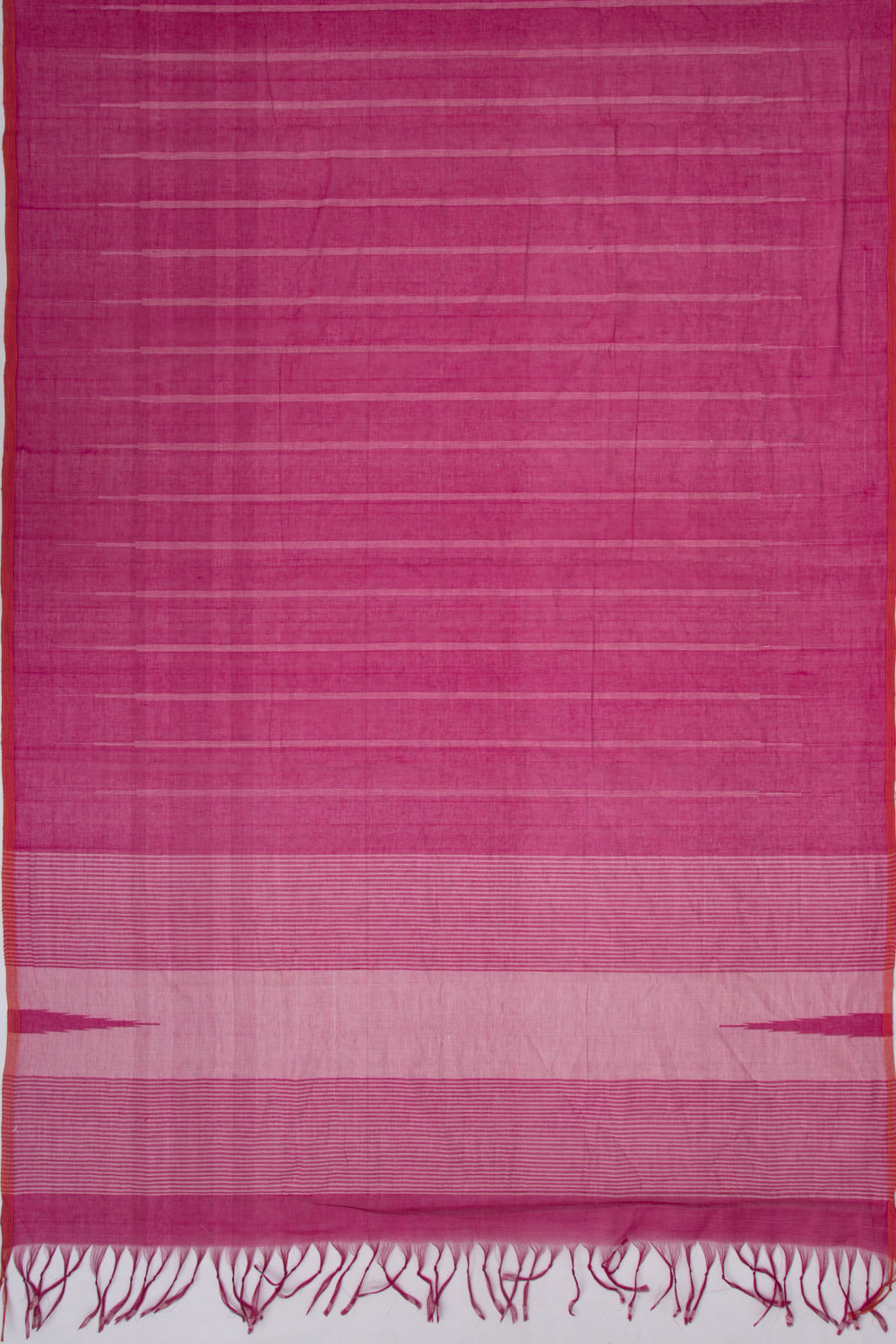 Ponduru Handspun Cotton Vertical Lines Pink Saree