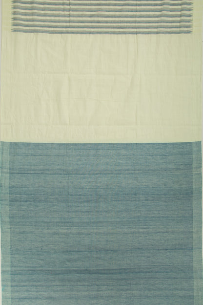 Ponduru Handspun Cotton Vertical Lines Pastel Green Saree