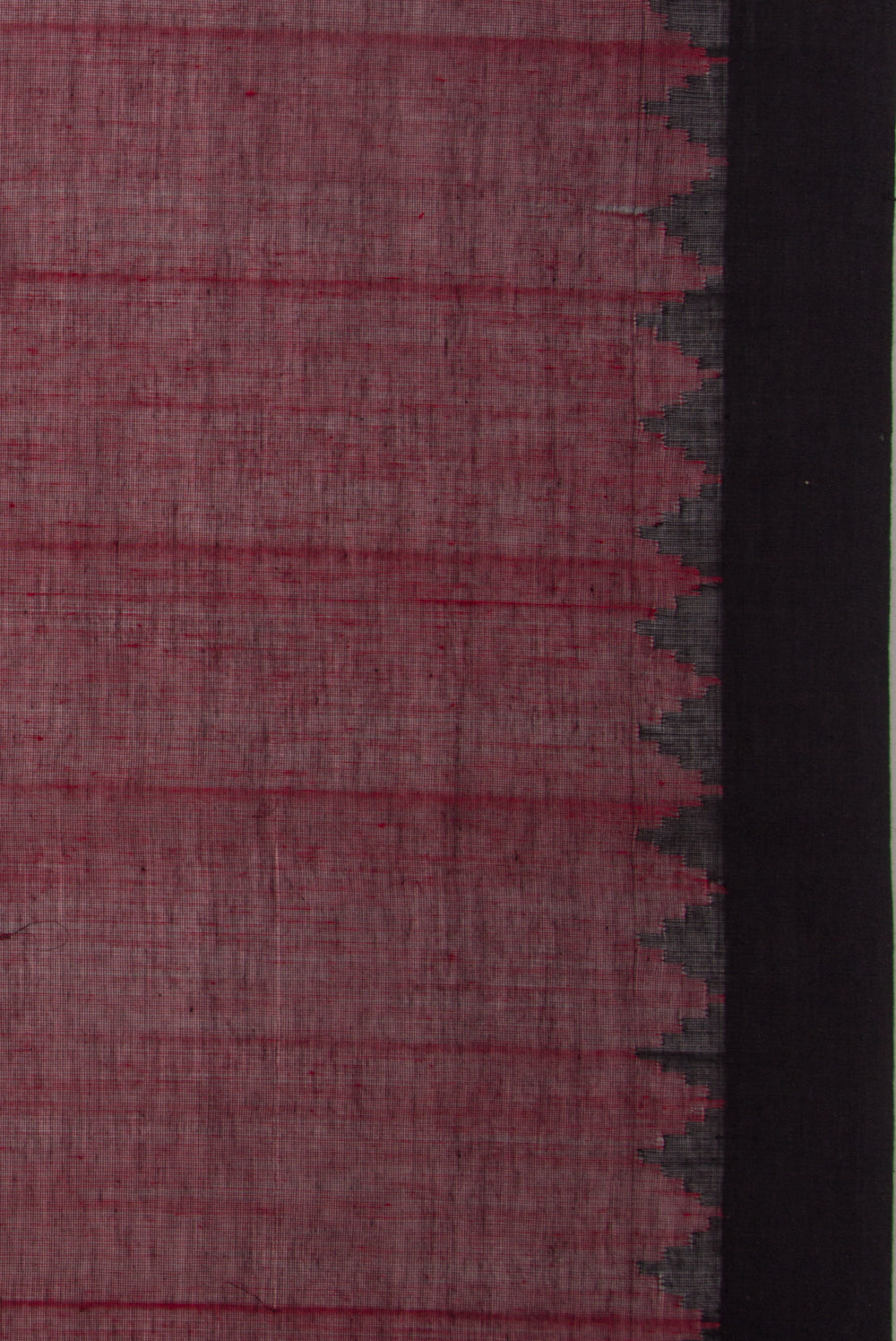 Ponduru Handspun Cotton Plain Maroon Saree