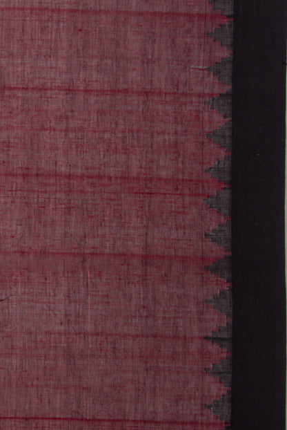 Ponduru Handspun Cotton Plain Maroon Saree