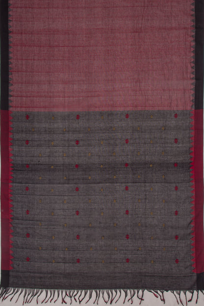Ponduru Handspun Cotton Plain Maroon Saree
