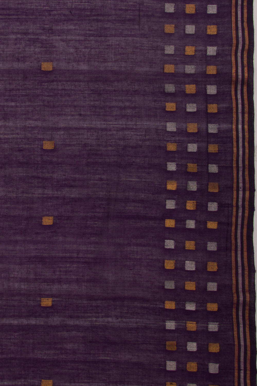 Ponduru Handspun Cotton Butta Violet Saree
