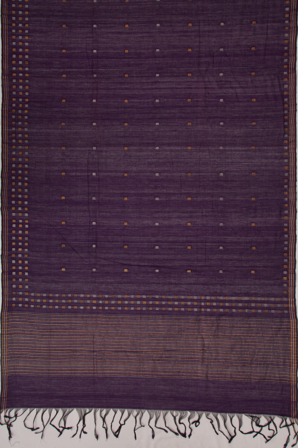 Ponduru Handspun Cotton Butta Violet Saree