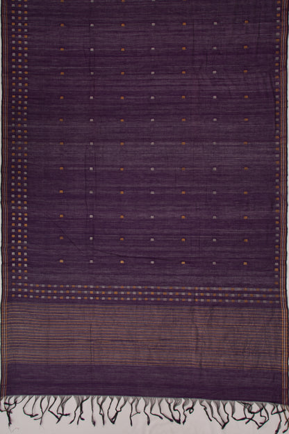 Ponduru Handspun Cotton Butta Violet Saree
