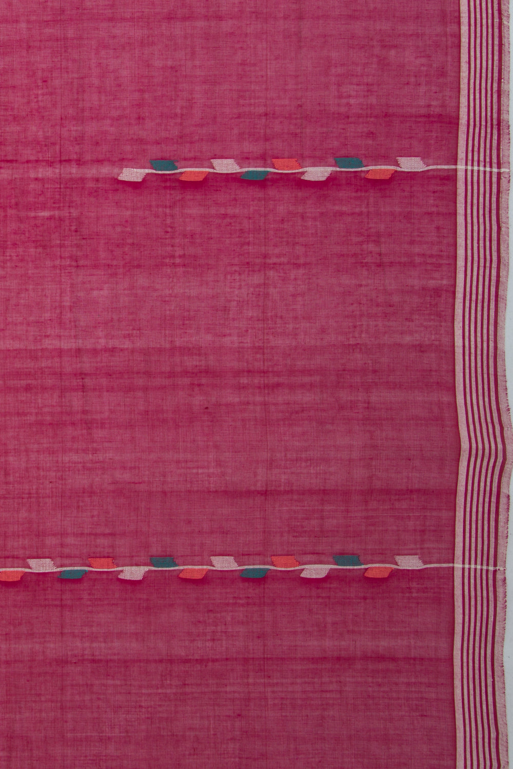 Ponduru Handspun Cotton Plain Maroon Saree
