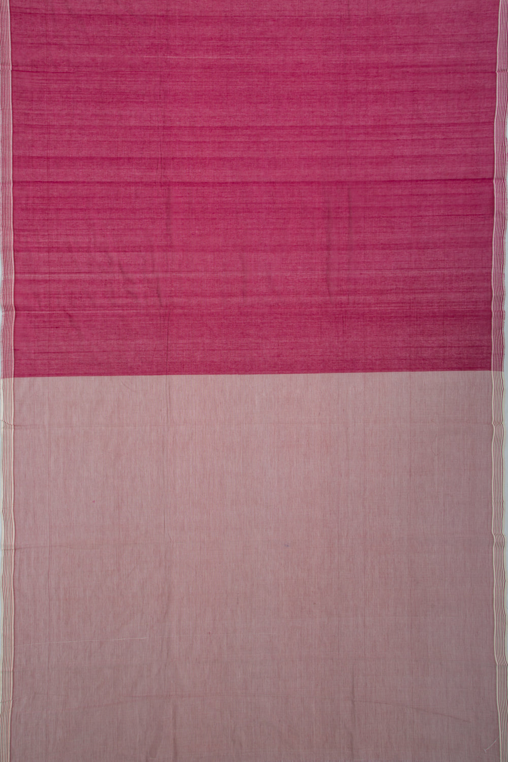 Ponduru Handspun Cotton Plain Maroon Saree