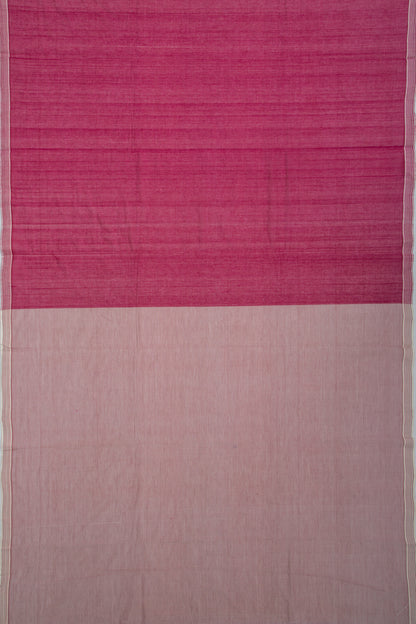 Ponduru Handspun Cotton Plain Maroon Saree