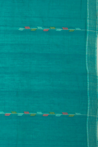 Ponduru Handspun Cotton Plain Sky Blue Saree