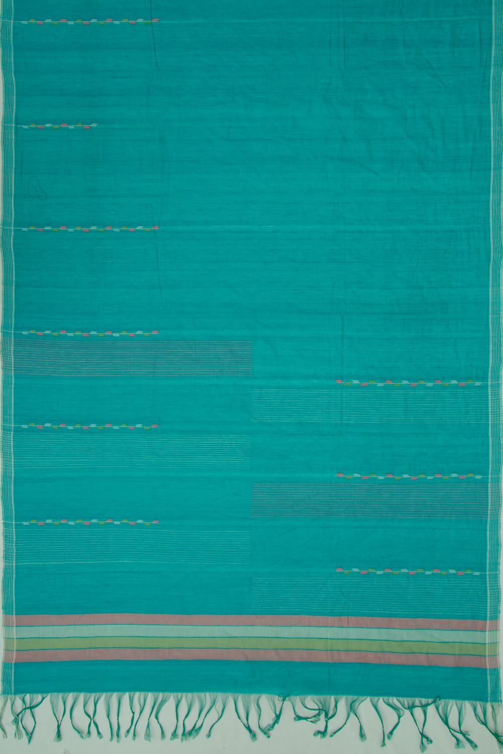 Ponduru Handspun Cotton Plain Sky Blue Saree