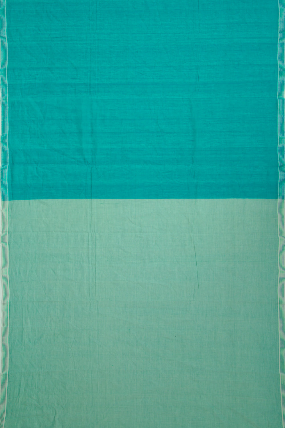 Ponduru Handspun Cotton Plain Sky Blue Saree