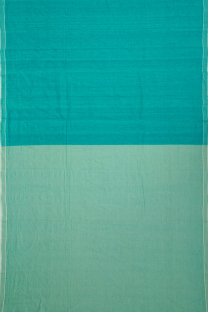 Ponduru Handspun Cotton Plain Sky Blue Saree