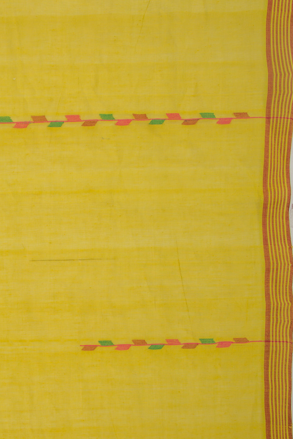 Ponduru Handspun Cotton Plain Mehendi Green Saree