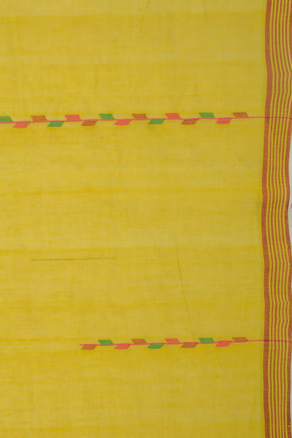 Ponduru Handspun Cotton Plain Mehendi Green Saree