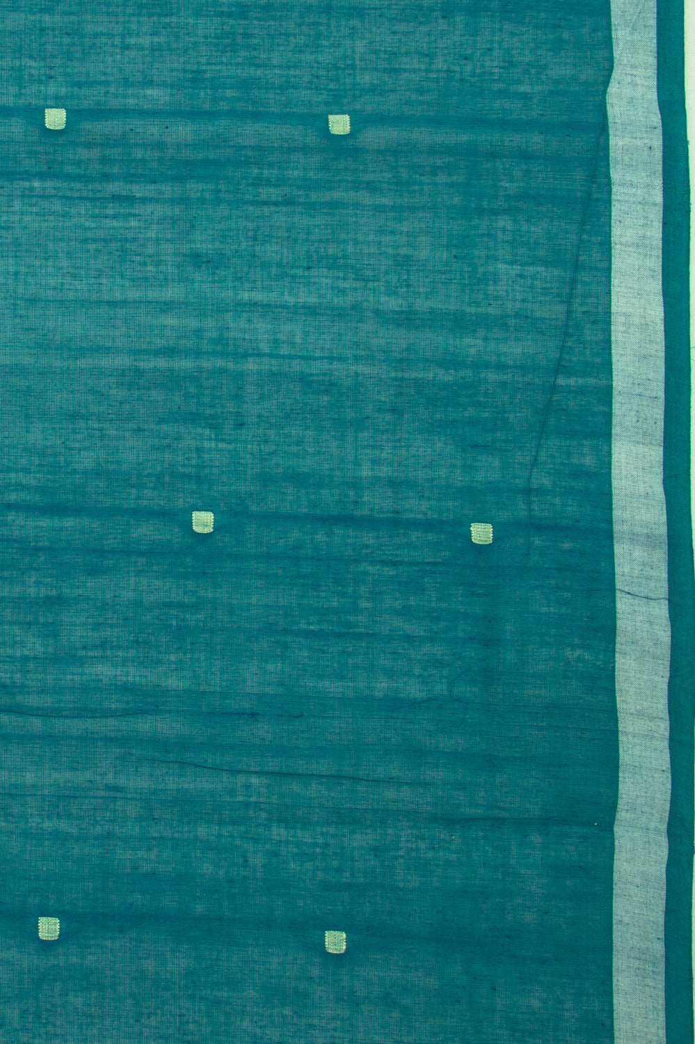 Ponduru Handspun Cotton Butta Teal Blue Saree