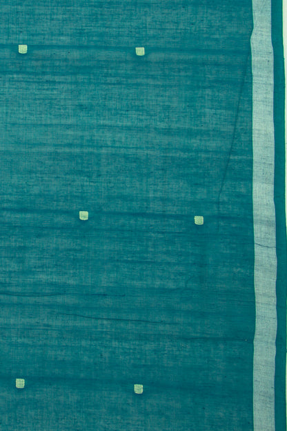 Ponduru Handspun Cotton Butta Teal Blue Saree