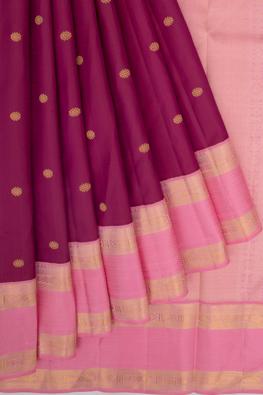 Kanchipuram Silk Butta Purple Saree