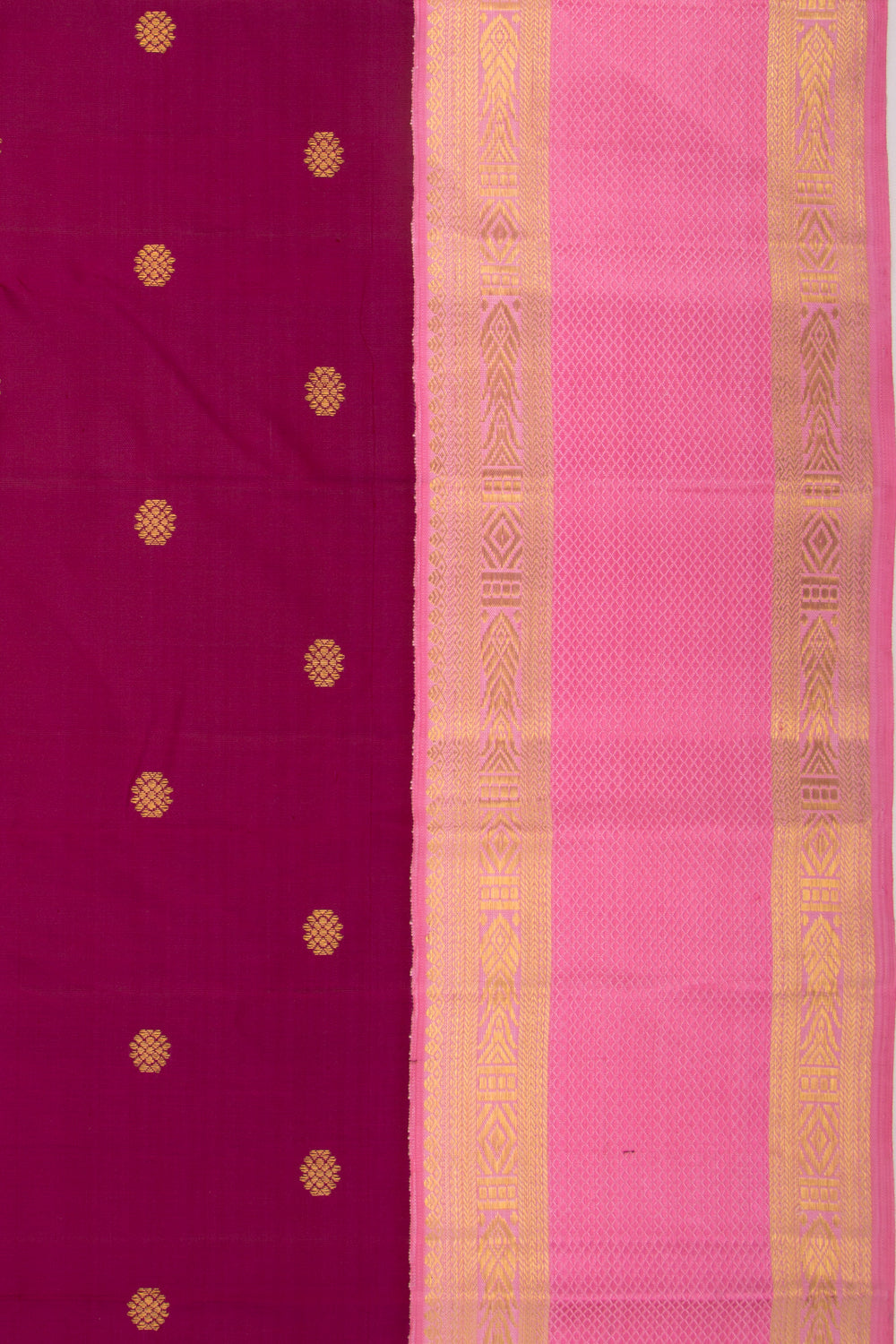 Kanchipuram Silk Butta Purple Saree