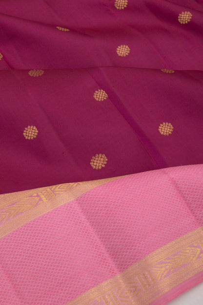 Kanchipuram Silk Butta Purple Saree