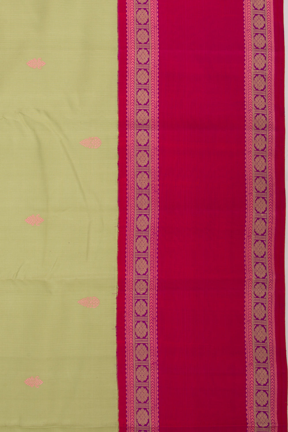 Kanchipuram Silk Butta Pista Green Saree
