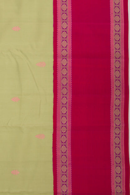 Kanchipuram Silk Butta Pista Green Saree