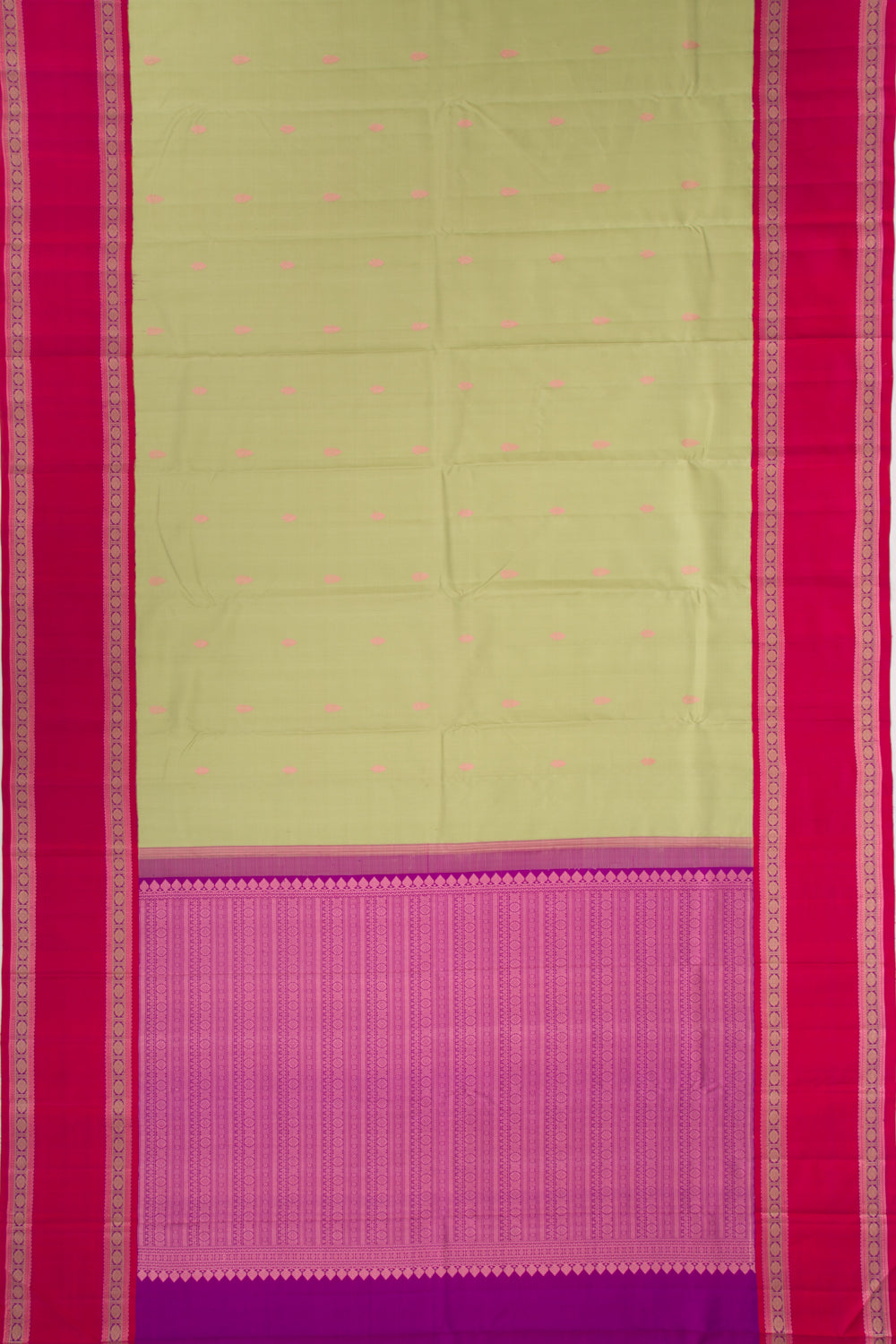 Kanchipuram Silk Butta Pista Green Saree
