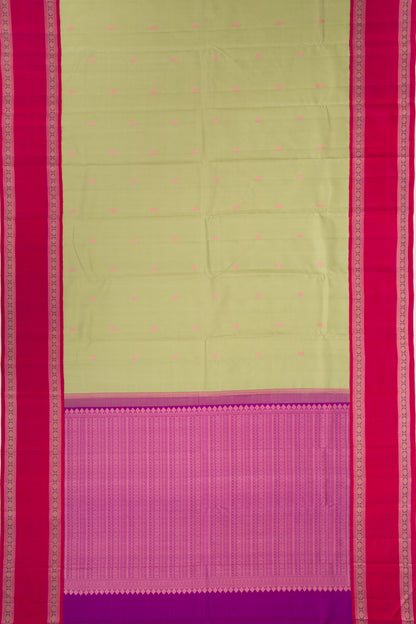 Kanchipuram Silk Butta Pista Green Saree