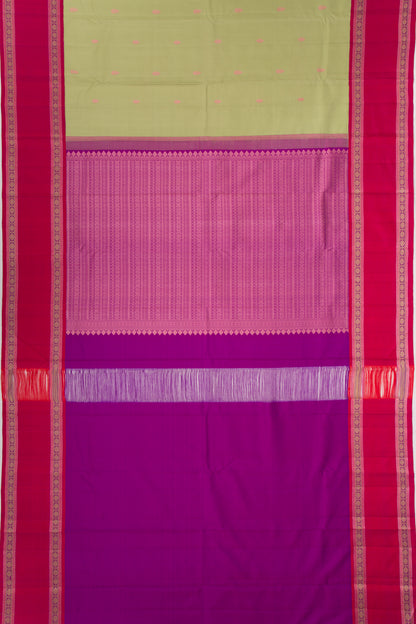 Kanchipuram Silk Butta Pista Green Saree