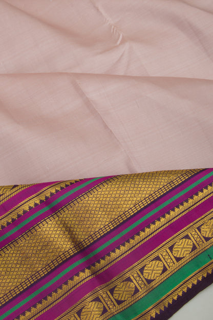 Kanchipuram Silk Plain Lilac Saree