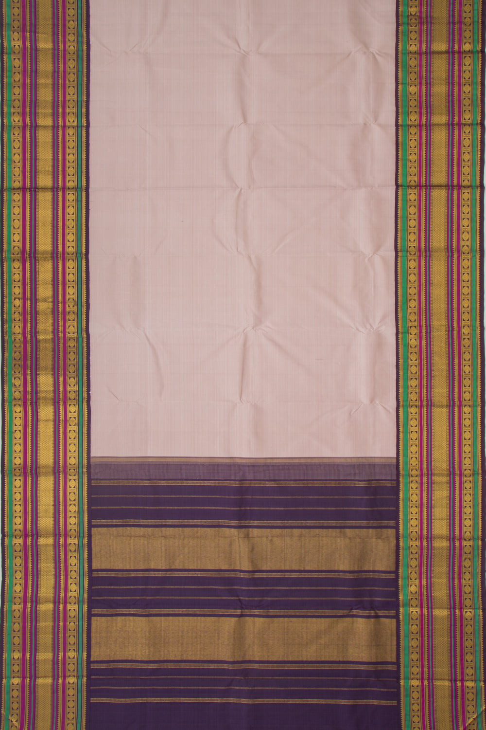 Kanchipuram Silk Plain Lilac Saree