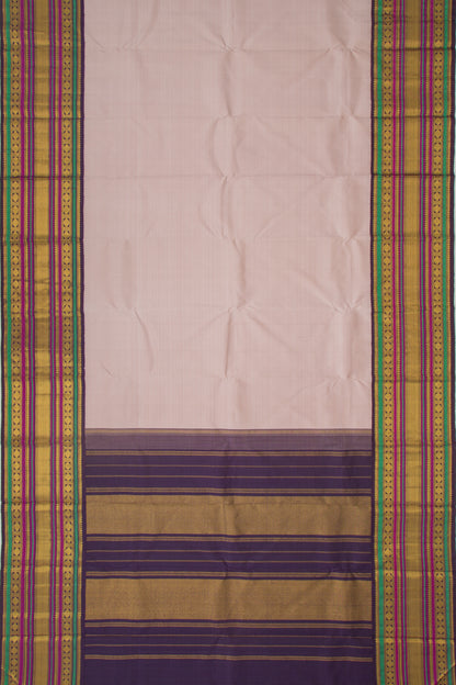 Kanchipuram Silk Plain Lilac Saree