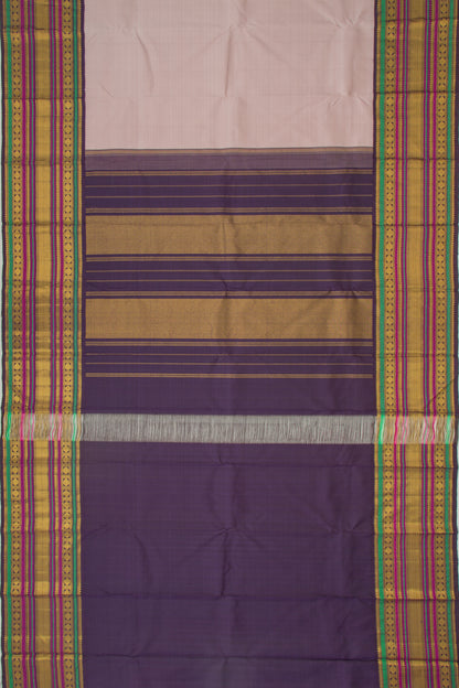 Kanchipuram Silk Plain Lilac Saree