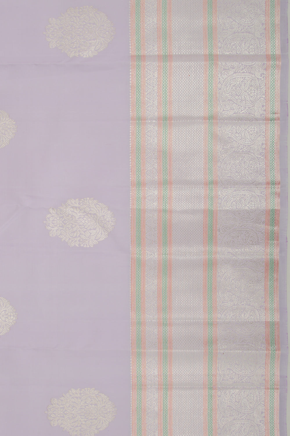 Kanchipuram Silk Butta Pastel Lavender Saree