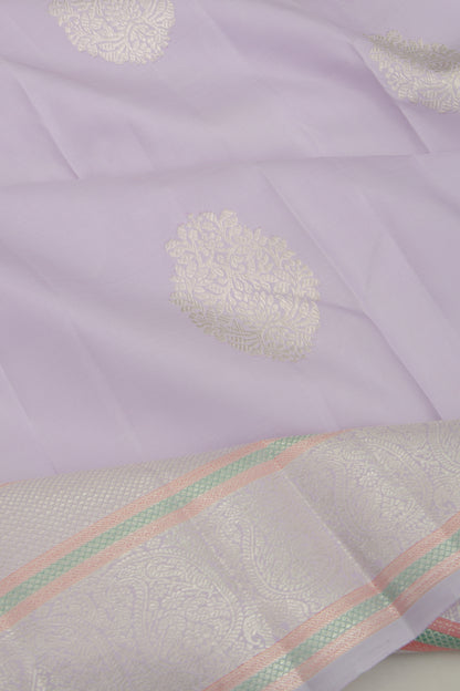 Kanchipuram Silk Butta Pastel Lavender Saree