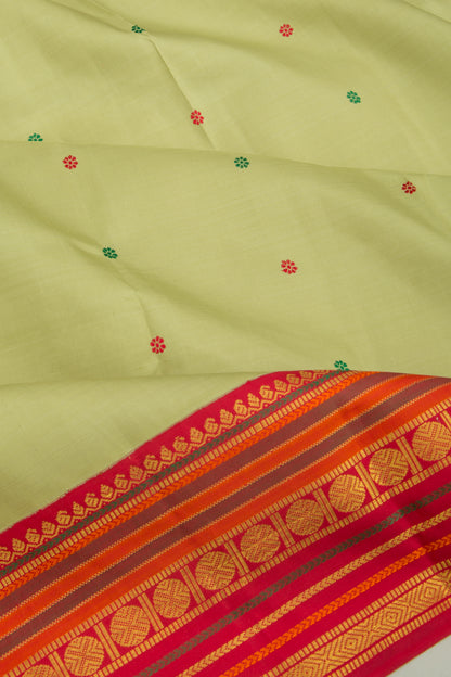 Kanchipuram Silk Butta Pista Green Saree