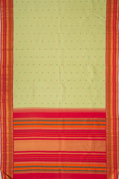 Kanchipuram Silk Butta Pista Green Saree