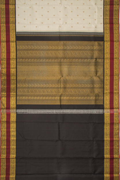 Kanchipuram Silk Butta Off White Saree