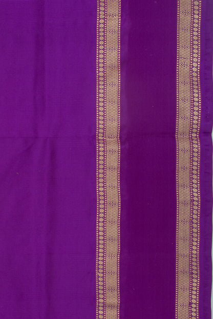 Banarasi Silk Plain Violet Saree