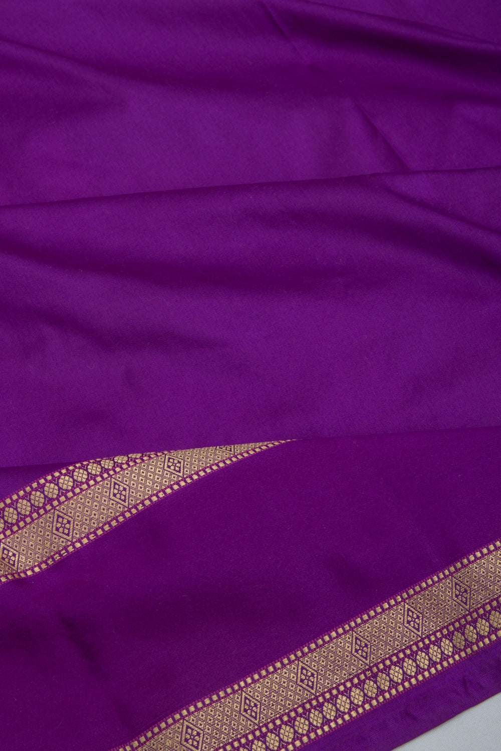 Banarasi Silk Plain Violet Saree