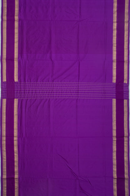 Banarasi Silk Plain Violet Saree