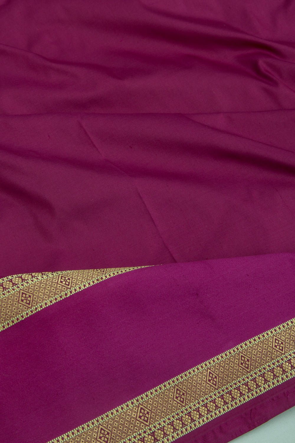 Banarasi Silk Plain Purple Saree