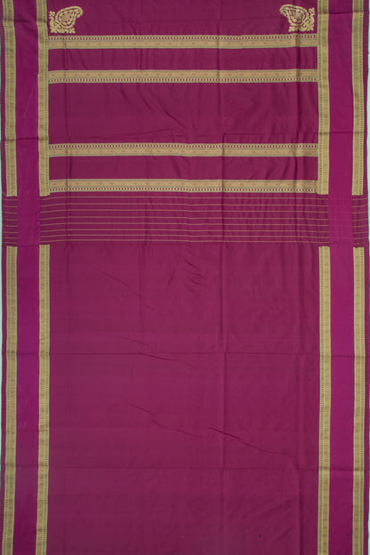 Banarasi Silk Plain Purple Saree