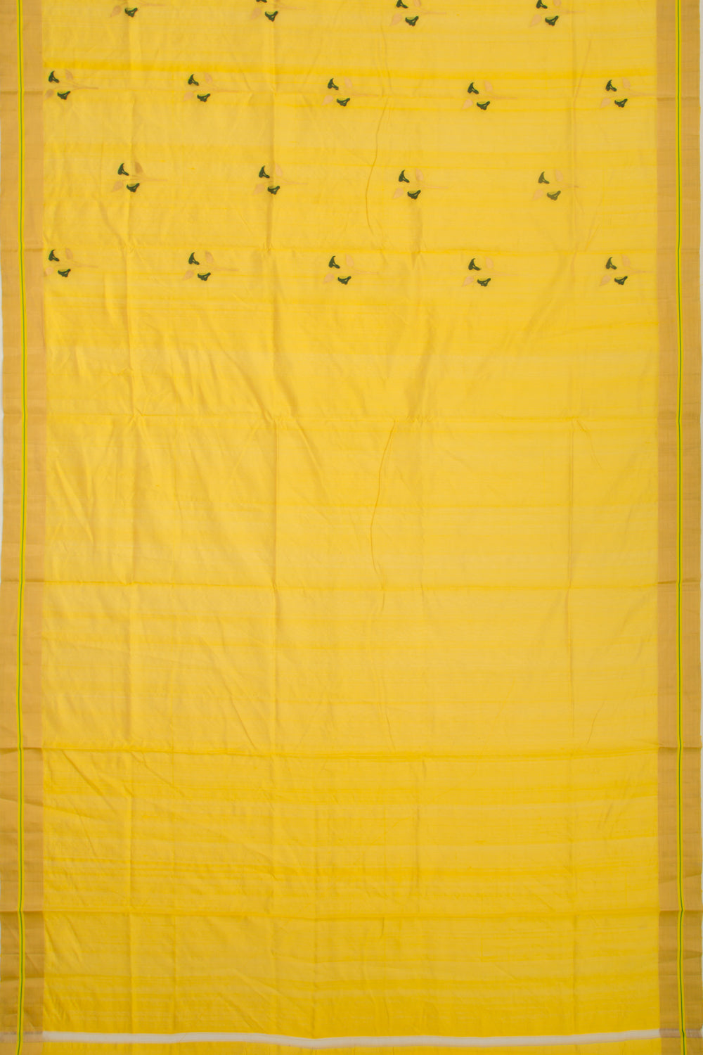 Pure Chanderi Silk Butta Yellow Saree
