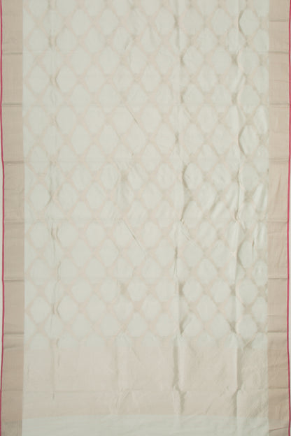 Pure Chanderi Silk Jaal Pastel Blue Saree