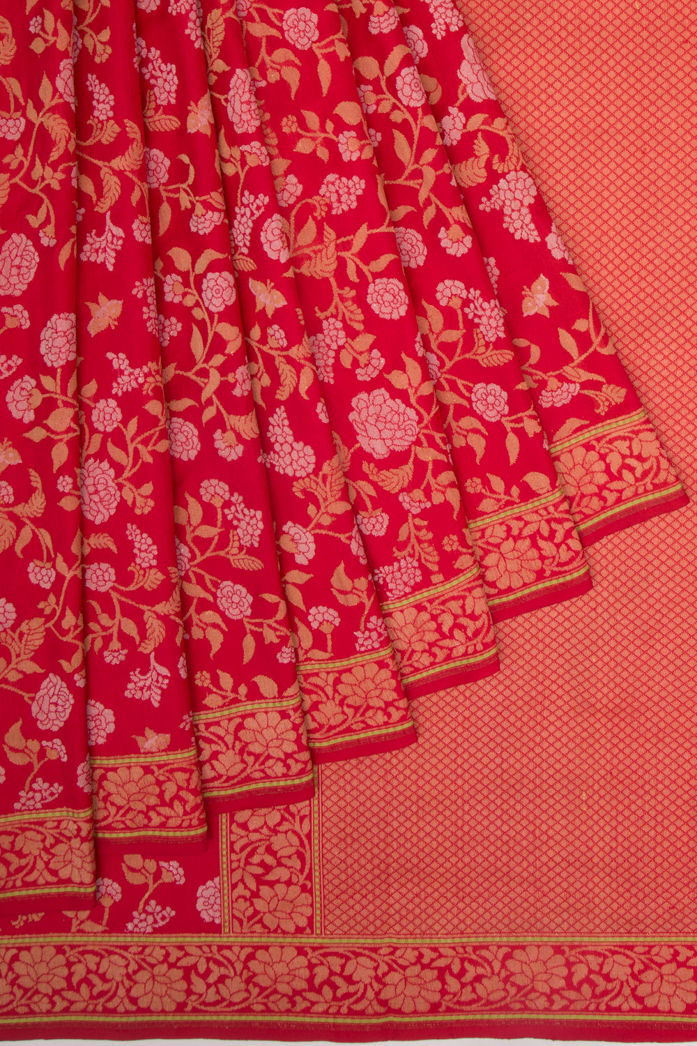 Banarasi Silk Jamdani Red Saree
