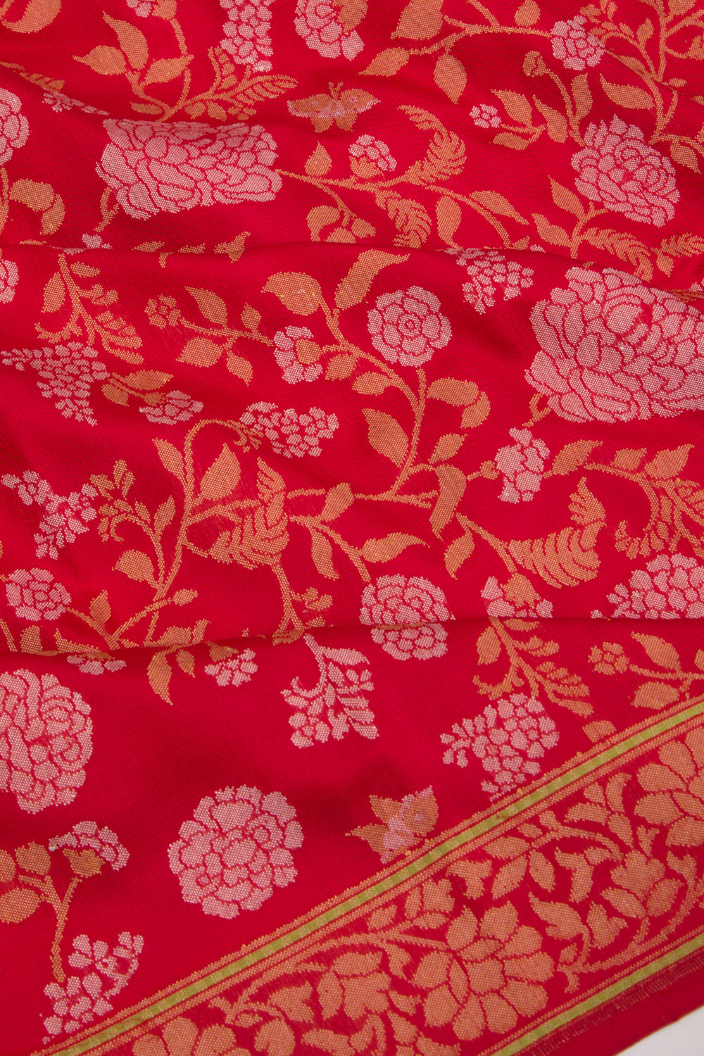 Banarasi Silk Jamdani Red Saree