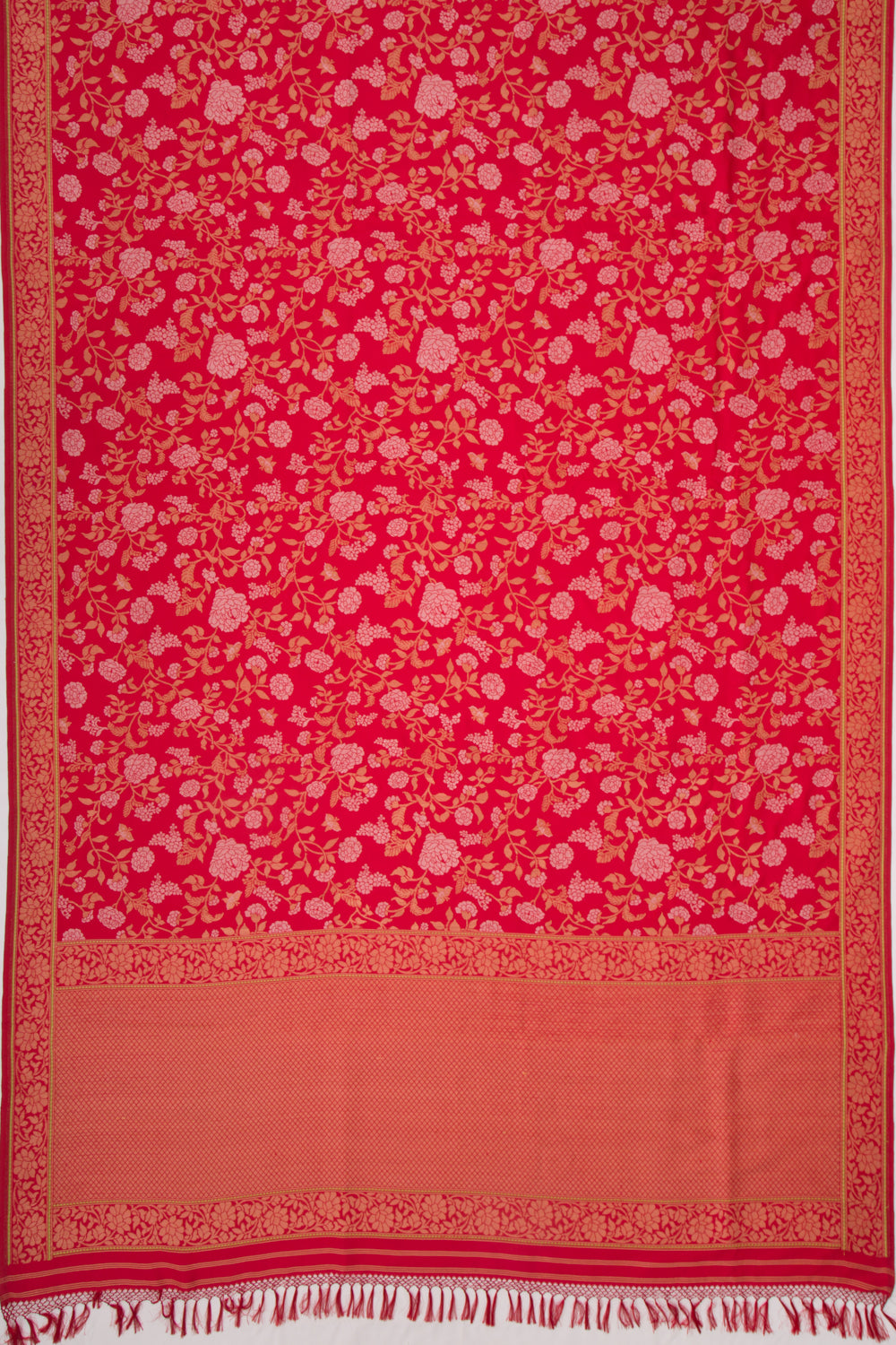Banarasi Silk Jamdani Red Saree