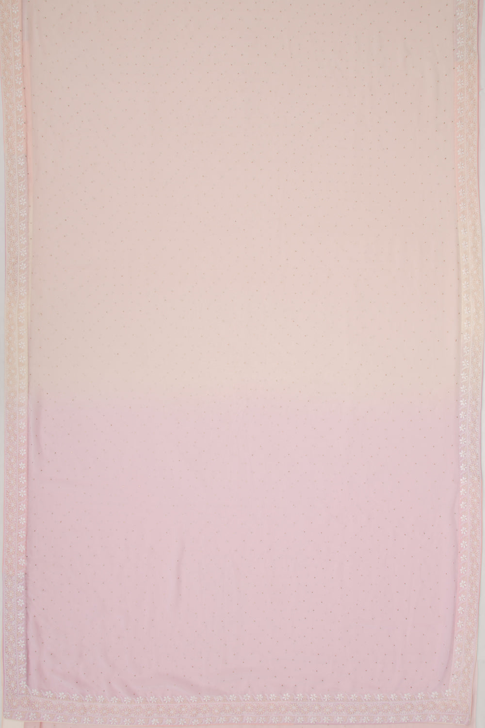 Lucknow Chikankari Georgette Shading Pink Saree