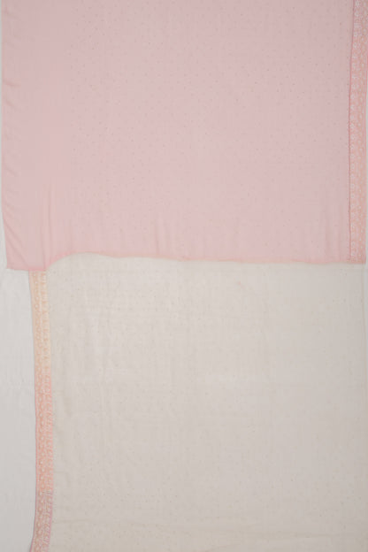 Lucknow Chikankari Georgette Shading Pink Saree
