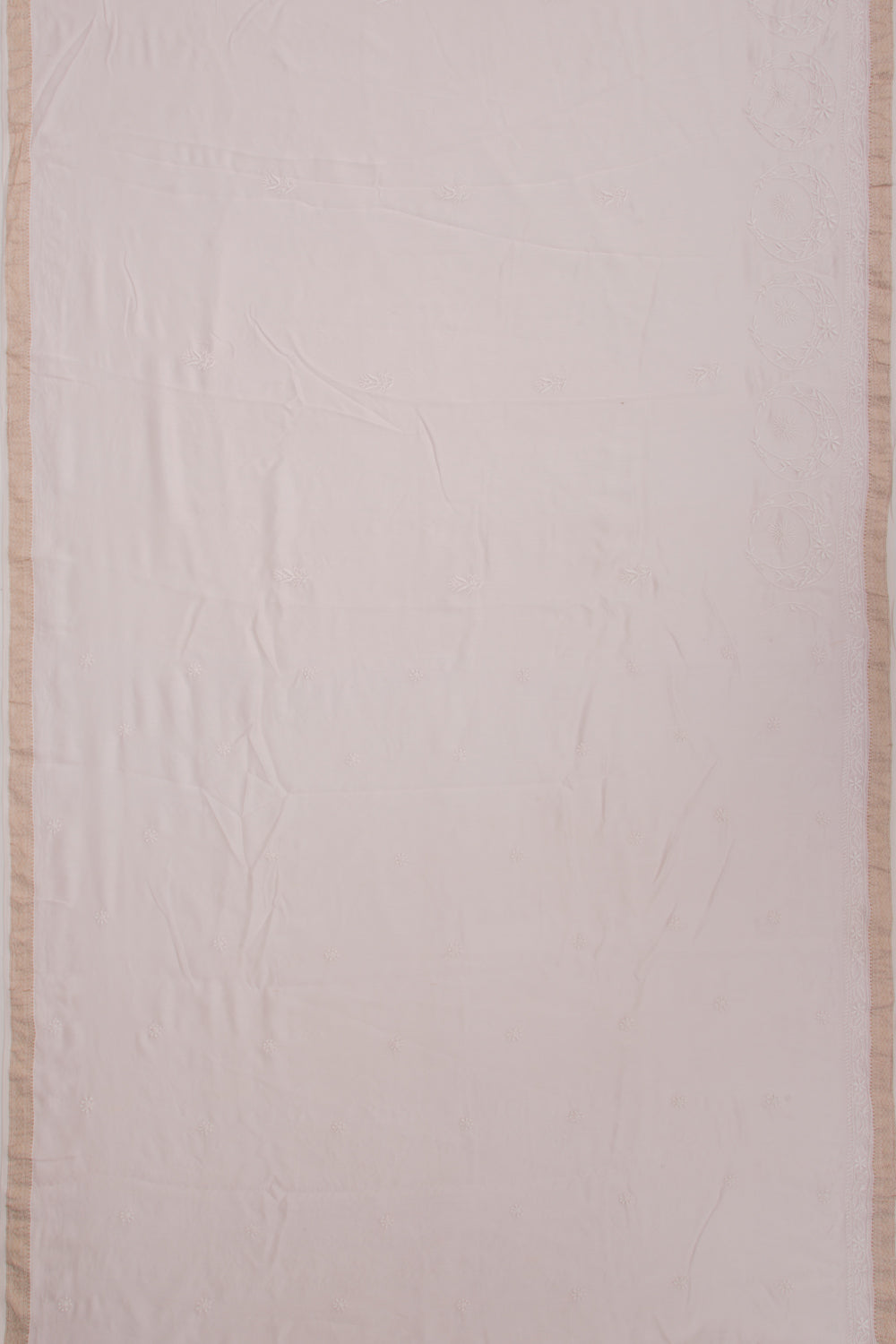 Lucknow Chikankari Cotton Baby Pink Saree