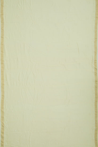 Lucknow Chikankari Cotton Pastel Yellow Saree